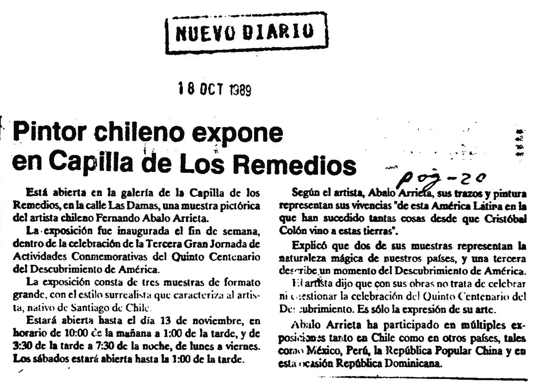 Fernando Abalo Arrieta – 1989 Capilla de los Remedios, Santo Domingo (02)